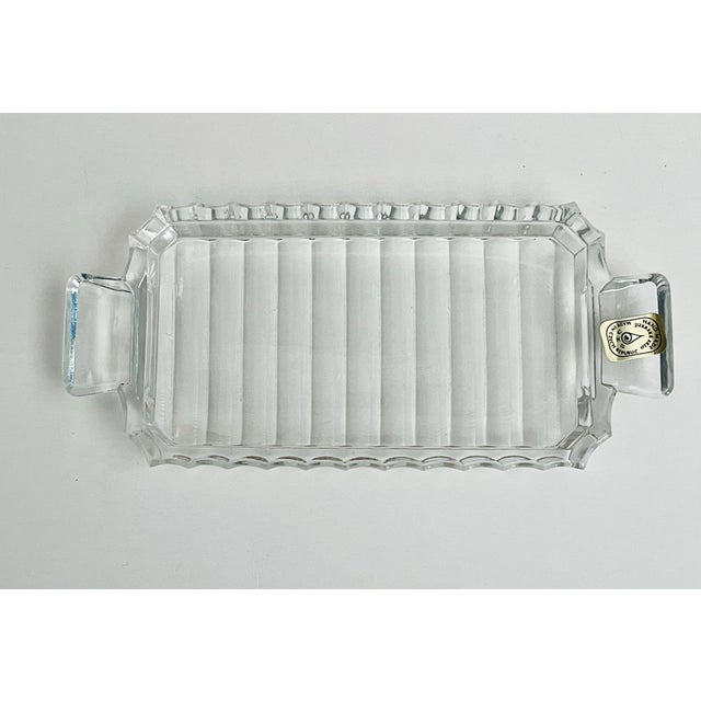 Mid-Century Modern Mid 20th Century Fluted Crystal Soap Dish For Sale - Image 3 of 4