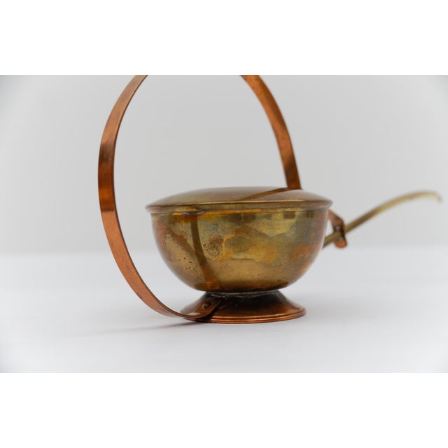 Vintage Austrian Brass and Copper Watering Can, 1950s For Sale - Image 9 of 12
