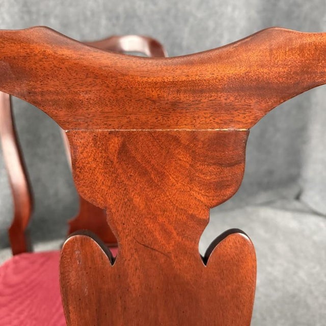 Vintage Hickory Attributed Chair 7 Piece Solid Mahogany Dining Set For Sale - Image 9 of 18