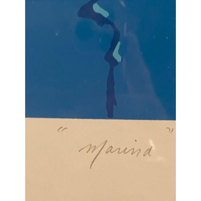 Norberto Santana Seascape Silkscreen Signed ‘Marina’ For Sale - Image 4 of 7