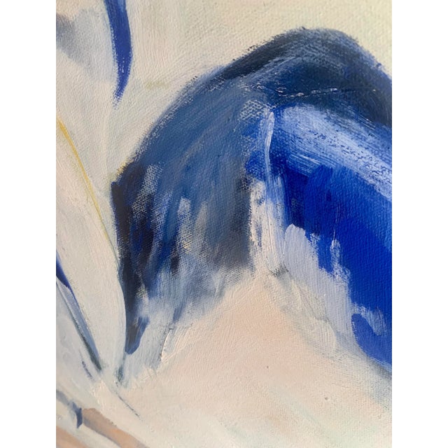 "Seagulls in Flight" Original Contemporary Coastal Scene Painting on Canvas For Sale - Image 4 of 12