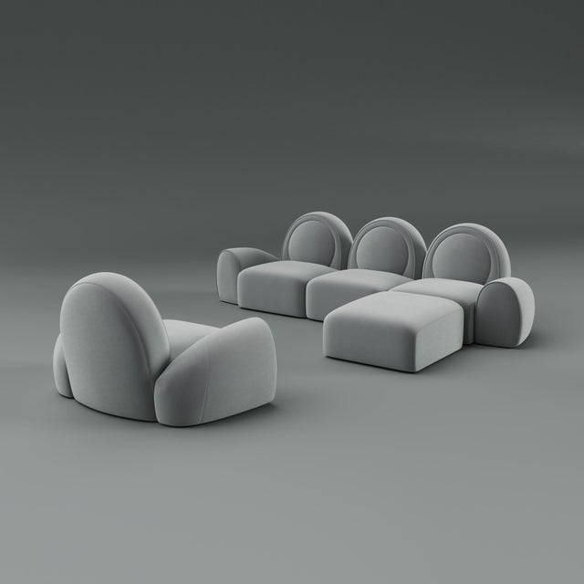 Simone Modular Armless Chair by Ottiu For Sale - Image 9 of 12