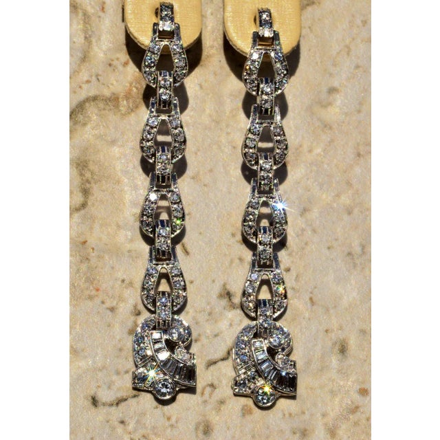 Contemporary The Daenerys: Antique Platinum & Diamond Dangler Earrings, 2 Pieces For Sale - Image 3 of 9