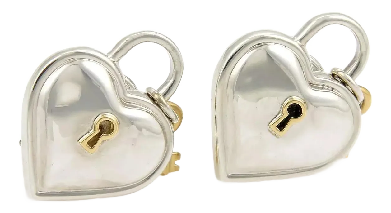 23182 - Tiffany & Co. Sterling 18k Yellow Gold Hearts