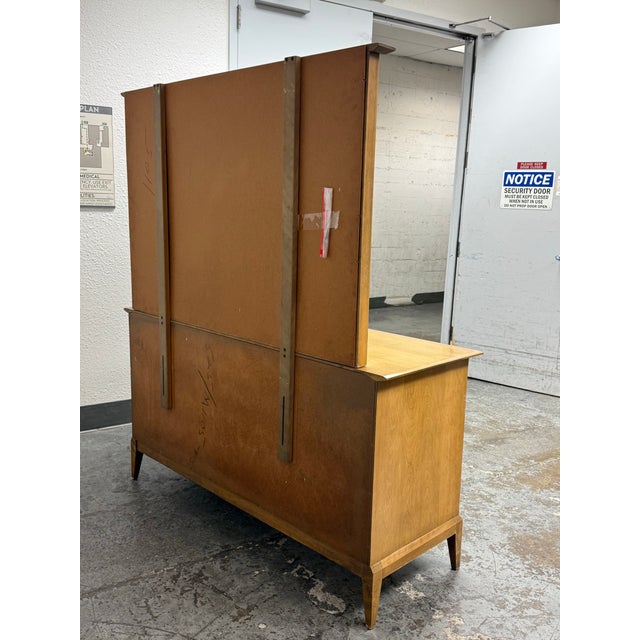 Late 20th Century Heywood Wakefield Cadence Dresser + Mirror, Vintage For Sale - Image 5 of 12