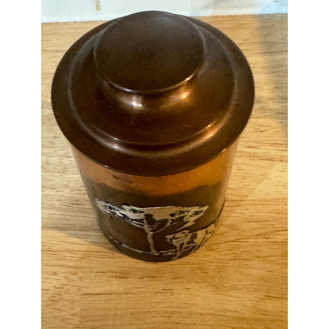 Heintz Art Metal Shop 1910s Bronze/Copper & Sterling Silver Humidor For Sale - Image 4 of 9