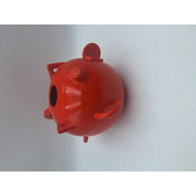 Vintage Vase in Orange Glazed Clay by Alessandro Mendini for Zanotta, 1986 For Sale - Image 9 of 11