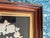 Victorian Pin Prick Flower Basket Folk Art Black Velvet Deep Well Frame For Sale - Image 4 of 12