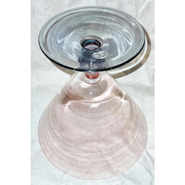 1960s Italian Crystal Oversized Wine or Martini Glass For Sale - Image 4 of 5