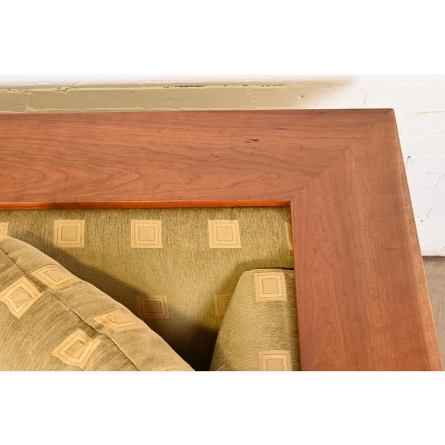 Early 21st Century Stickley Mission Arts and Crafts Cherry Wood Settle Sofa For Sale - Image 5 of 12