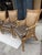 Set of 4 Asian Chinoiserie Faux Bamboo Armchairs With Sculptural Metal Fish Motifs For Sale - Image 10 of 17