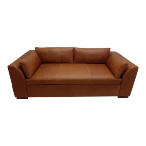 One For Victory Brown Leather Sofa