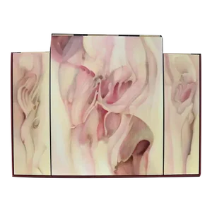 2001 "Any Gift of Mercy" Abstract Diptych Oil Painting by Robert Evans - Set of 3