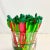 Cinco De Mayo - Mid-Century Boho Chic Mexican Jalapeño Swizzle Sticks in Pepper Glass Holder - Set of 30 For Sale - Image 6 of 6