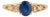 Vintage Style 1.01ct Blue Sapphire Birthstone 14k Gold Diamond Proposal Ring Size 7 For Sale