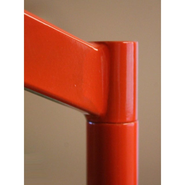 Orange Sonneman Articulating Saucer Pharmacy Swing Arm Floor Lamp in Orange, Unmarked For Sale - Image 8 of 9