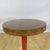 Industrial Swivel Stool in Red Painted Metal and Wood Seat, 1950s For Sale - Image 6 of 9