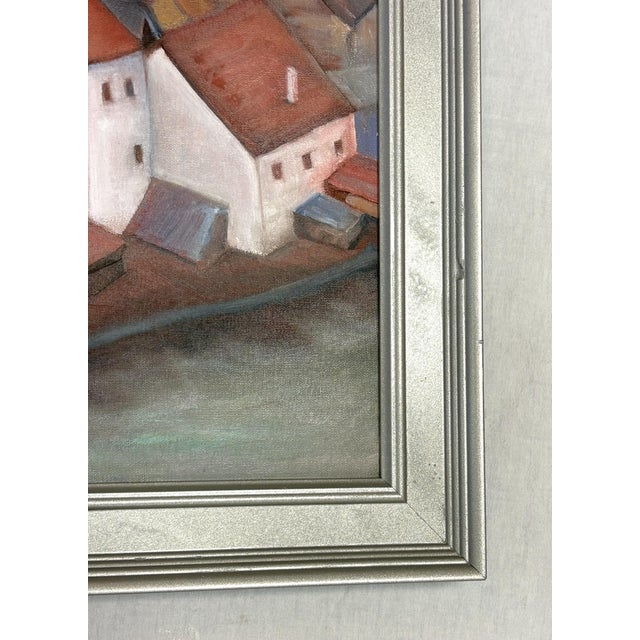 Paint Original Signed & Framed Oil Painting by Helene Berger "From the Castle" Czech Republic C2005 For Sale - Image 7 of 18