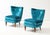 Wood 1940's Italian Petitte Slipper Chairs and Ottoman in Velvet Upholstery For Sale - Image 7 of 12