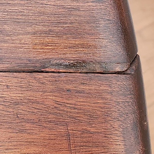 Solid Mahogany Antique Gateleg / Spiderleg Drop Leaf Table For Sale - Image 12 of 16