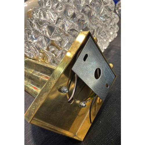 Brass and Glass Murano Wall Sconces, 1980, Set of 2 For Sale - Image 13 of 14