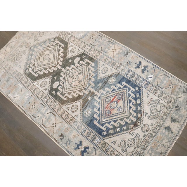 Antique Persian Geometric Throw Rug - 3'1" x 5'4" For Sale - Image 4 of 6