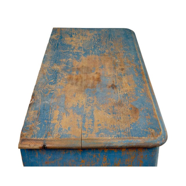 Wood Antique Scandinavian Rustic Painted Cabinet, 1830 For Sale - Image 7 of 10