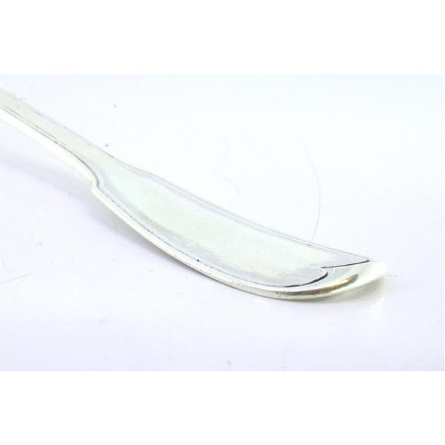 Silver Soup Ladle with Handle Grooves For Sale - Image 3 of 6