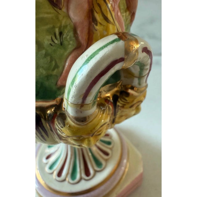 Hand Painted Capodimonte Porcelain Urn For Sale - Image 12 of 14
