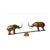 Dolbi Cashier Large Brass Elephants on Seesaw Sculpture ~ Circa 1980s For Sale