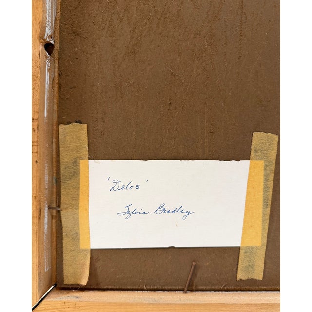 Delos Oil on Board Impressionist Painting by American Artist Sylvia Bradley For Sale - Image 4 of 4