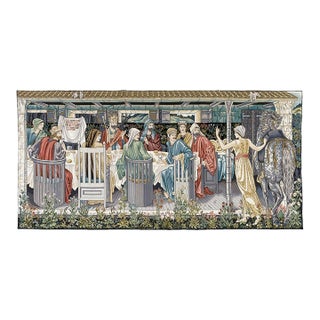 Summonsing of the Knights Loom Woven Tapestry - 70 X 145 Cm (2'4" X 4'9") - Requires Rod Size 4 For Sale