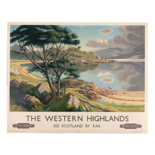 BR Western Highlands Original Vintage Travel Poster by Edward Halliday, 1950 For Sale