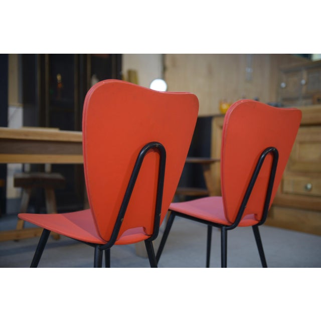 Set of Red Skai Chairs, 1960s For Sale - Image 14 of 18
