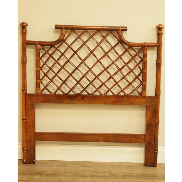 Vintage Faux Bamboo and Rattan Twin Headboard Chairish
