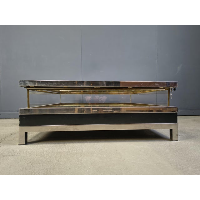 Hollywood Regency Vintage Sliding Top Coffee Table, 1970s For Sale - Image 3 of 17