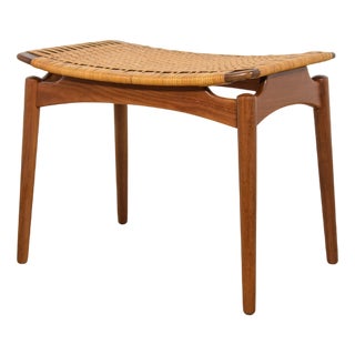 Mid-Century Modern Teak Stool by Sigfrid Omann for Ølholm Furniture Factory, 1950s For Sale