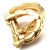 Cartier Panthere Maillon 18k Yellow Gold Stirrup Cufflinks These earrings are for non pierced ears, but easily could be...