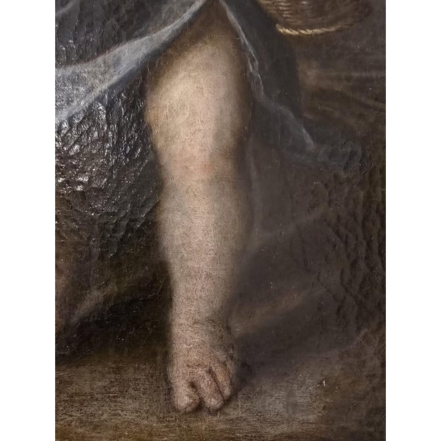 Flemish School Artist, Holy Child Jesus of the Passion, 17th century, Oil Painting on Canvas For Sale - Image 6 of 11