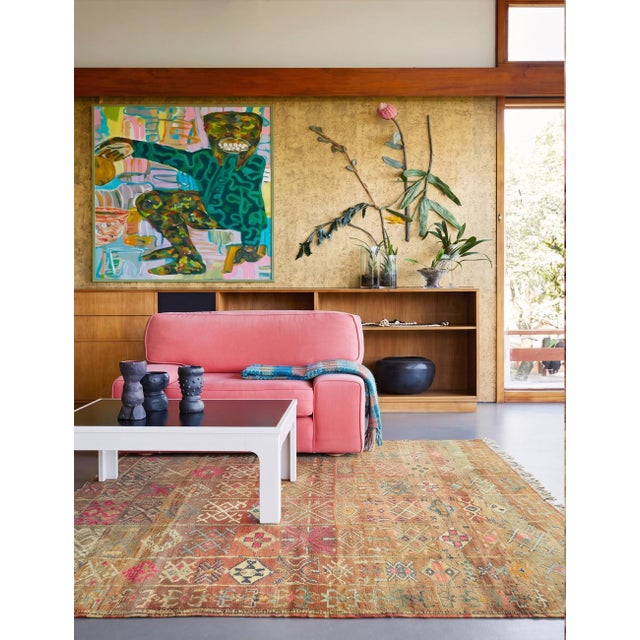 1980s Vintage Wool Area Rug - 11 X 7.1 Ft For Sale - Image 5 of 6