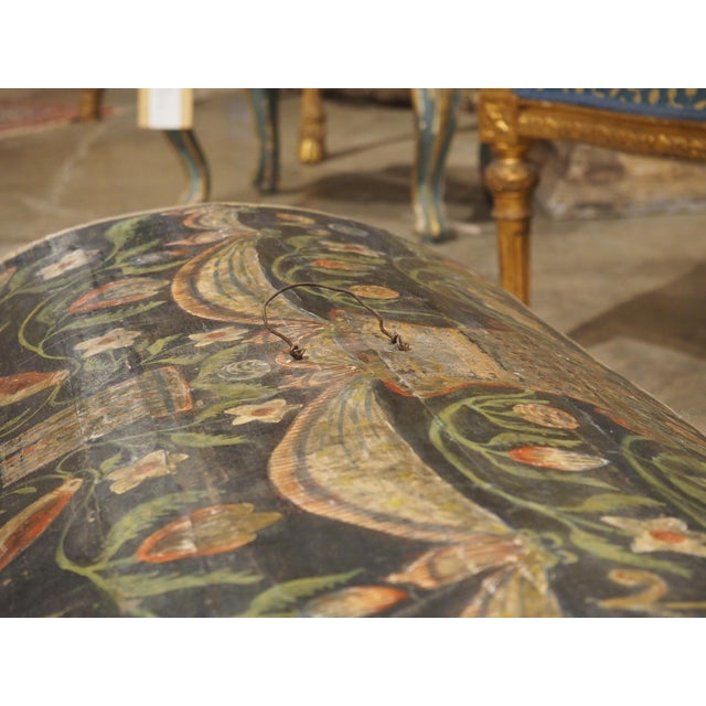 Antique Polychrome Wedding Trunk From Normandy, France, 19th Century For Sale - Image 15 of 18