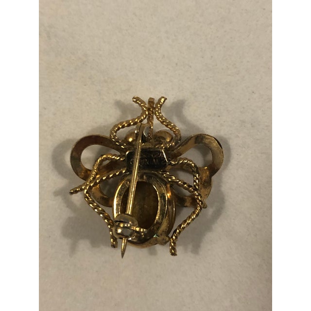 1940s 12k Scarab Beetle Bug Brooch by Winard For Sale - Image 6 of 6