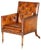 George III Brown Leather Chesterfield Armchair, 1780s For Sale