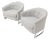 New Basket Weave Wool Flax Blend Upholstery Barrel Back Lounge Chairs For Sale