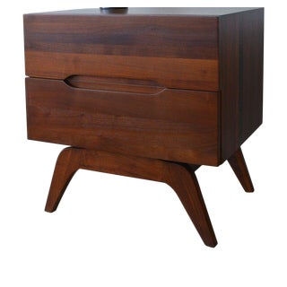 Vladimir Kagan Walnut Atomic Nightstands - A Pair For Sale