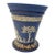 Vintage MCM Wedgwood Jasperware Blue & White Vase Flower Frog For Sale