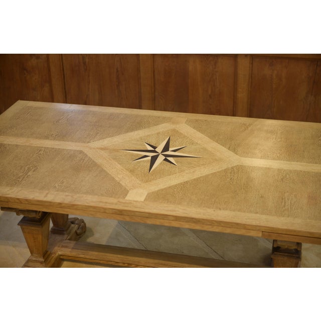 Large Sculptural Oak Table, 1950s For Sale - Image 13 of 14