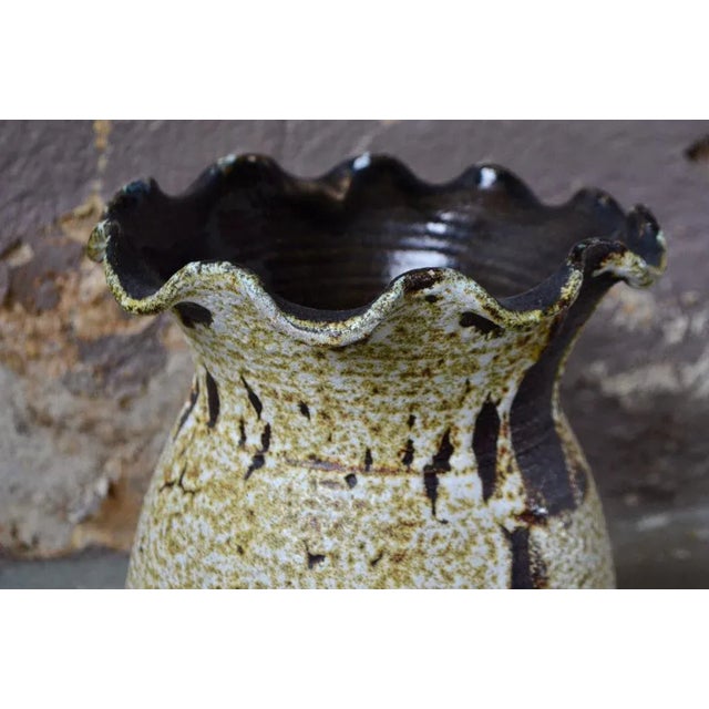 Brutalist Large Vase from Accolay For Sale - Image 3 of 12