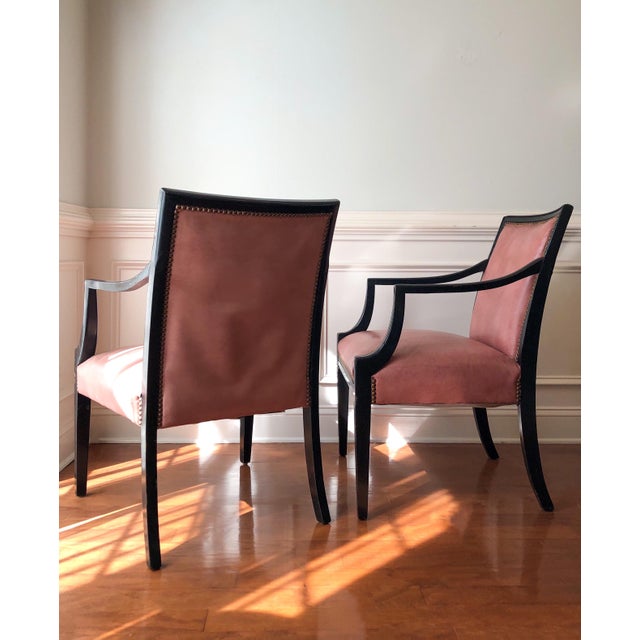 Art Deco French Art Deco Leather Lounge Chairs - a Pair For Sale - Image 3 of 4