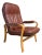 Mid 20th Century Danish Modern Bentwood Leather Armchair For Sale
